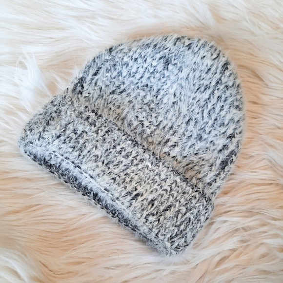 C.C Warm Two Tone Knit Soft Fuzzy Stretchy Cuff Beanie - Picture 3 of 5